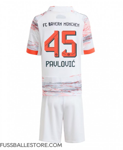 Günstige Bayern Munich Aleksandar Pavlovic #45 Auswärts Trikotsatzt Kinder 2025-26 Kurzarm (+ Kurze Hosen) Günstige Bayern Munich Aleksandar Pavlovic #45 Auswärts Trikotsatzt Kinder 2025-26 Kurzarm (+ Kurze Hosen)